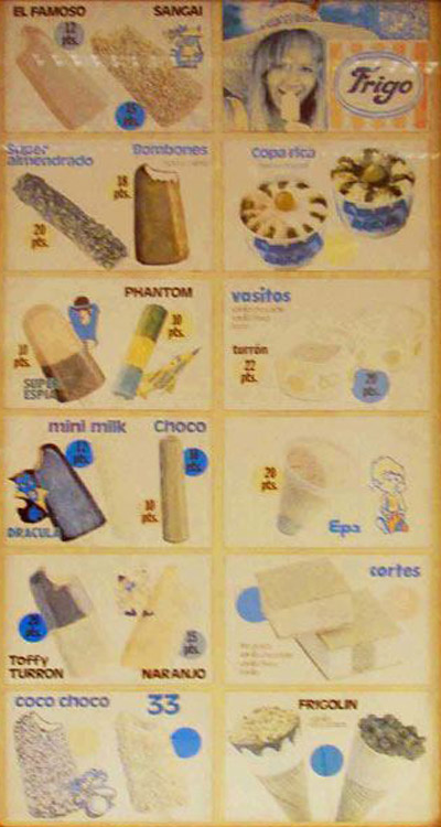 cartel helados 1977