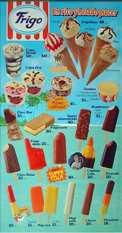 cartel helados 1981