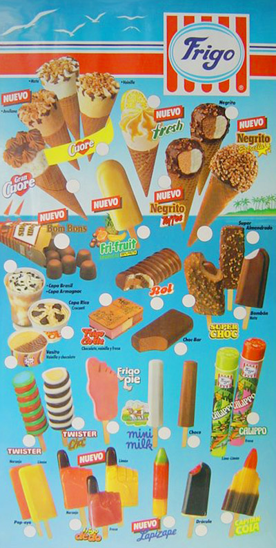 cartel helados 1988